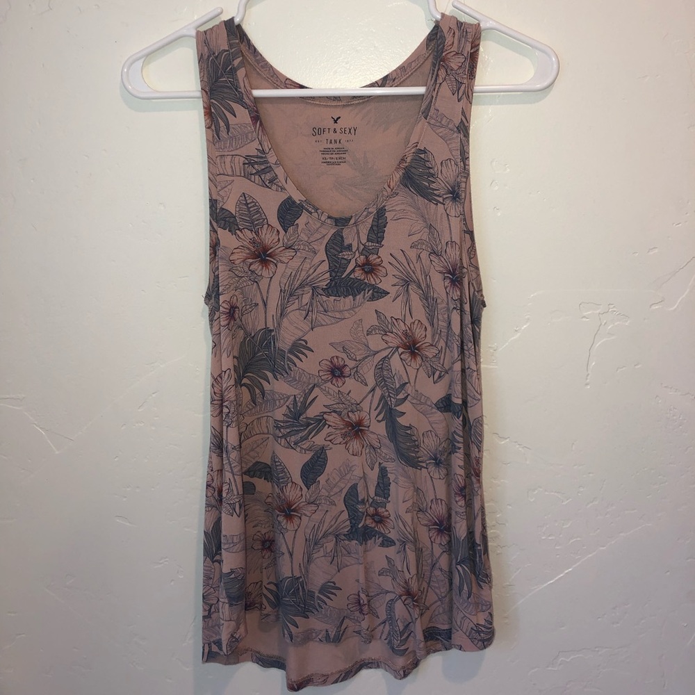 AEO Hawaiian Print Tank size XS